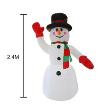 Load image into Gallery viewer, Christmas Inflatable Snowman Costume Xmas Blow Up Santa Claus Giant Outdoor 2.4m LED Lighted Home Party Decor EU/AU/US/UK Plug
