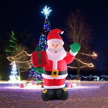 Load image into Gallery viewer, 2.4m Inflatable Christmas Santa Claus with Built-in White Light Outdoors Christmas Decorations for Home Yard Garden AC100-240V
