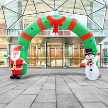 Load image into Gallery viewer, Christmas Inflatable Light Archway With Santa Claus Snowman Party Decoration New Year Props Halloween Props Party Decor