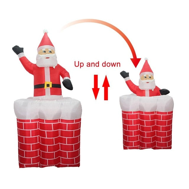 1.5M Inflatable Santa Claus LED Lights Christmas Indoor Outdoor Ornaments Xmas New Year Party Yard Lawn Decoration