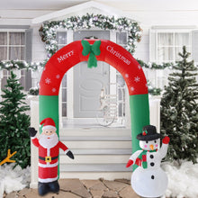 Load image into Gallery viewer, 240cm Giant Arch Santa Claus Snowman Inflatable Garden Yard Archway Christmas Ornaments Xmas New Year Festival Party Props Decor