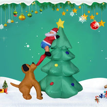 Load image into Gallery viewer, Christmas Tree Inflatable LED Santa Claus Man Cookie with LED Lights Indoor Outdoor Yard Airblown Decor Fun Xmas Party Display