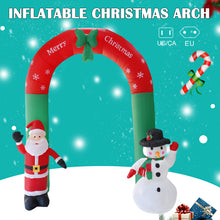Load image into Gallery viewer, Christmas Decoration 2.4m Inflatable Christmas Arch Santa Claus Snowman Christmas Door Toys Garden Party House Decoration