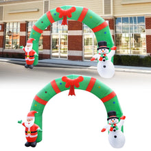 Load image into Gallery viewer, Christmas Inflatable Light Archway With Santa Claus Snowman Party Decoration New Year Props Halloween Props Party Decor