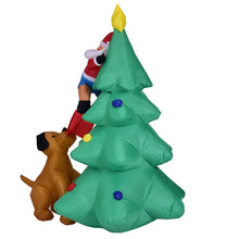 Load image into Gallery viewer, Santa XMAS Tree Soldier Claus Climbing on Christmas Tree LED Giant Inflatable Christmas Garden Holiday Decora with Blower
