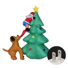 Load image into Gallery viewer, Cartoon Large Christmas Light Home Decor Inflatable Model Led Night Party Santa Claus Dog Bit Ornament Climbing Tree Garden