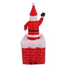 Load image into Gallery viewer, 1.6m Santa Claus Mascot LED Lighted Inflatable Toys with chimney Christmas Halloween Party Props Yard Garden Deco Blow Up