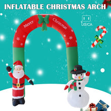 Load image into Gallery viewer, Christmas Decoration 2.4m Inflatable Christmas Arch Santa Claus Snowman Christmas Door Toys Garden Party House Decoration  UYT