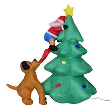 Load image into Gallery viewer, Festival Climbing Tree Ornament Christmas Light Large Home Decor Inflatable Model Night Santa Claus Led Cartoon Party Dog Bit