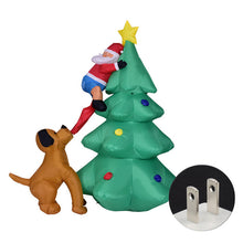 Load image into Gallery viewer, Santa Claus Festival Dog Bit Led Inflatable Model Garden Home Decor Night Large Cartoon Ornament Climbing Tree Christmas Light