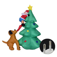 Load image into Gallery viewer, Cartoon Large Led Inflatable Model Garden Christmas Light Dog Bit Festival Party Ornament Night Santa Claus Home Decor