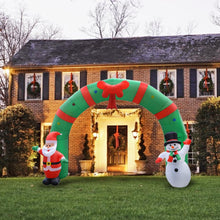 Load image into Gallery viewer, 250x210x45CM Santa Claus Snowman Inflatable Garden Yard Archway Christmas Ornaments Xmas New Year Festival Party Props Decor