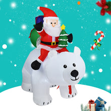 Load image into Gallery viewer, Tronzo Inflable Navidad 210cm Giant Santa Claus Riding Bear LED Lighted Inflatable Toys Christmas Party Garden Yard Decoration