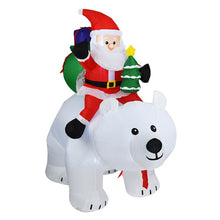 Load image into Gallery viewer, Tronzo Inflable Navidad 210cm Giant Santa Claus Riding Bear LED Lighted Inflatable Toys Christmas Party Garden Yard Decoration