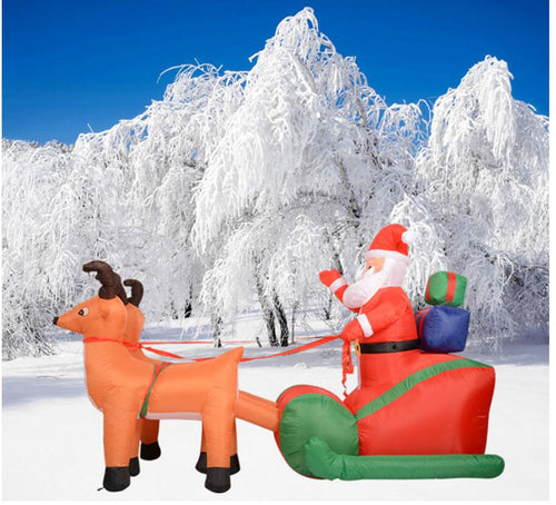 1.8m/2.1m Inflatable Santa Giant Christmas Inflatable Decoration Different Inflatable Santa Claus Christmas Garden
