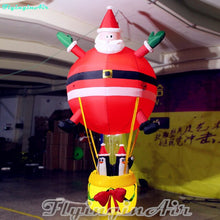 Load image into Gallery viewer, Customized Hanging Inflatable Christmas Santa Claus with Penguins for Ceiling Decoration