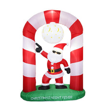 Load image into Gallery viewer, Christmas Arch Inflatable Santa Claus 2.4M Christmas Garden Decoration Venue Layout Welcome Props Christmas Arch Model Christmas