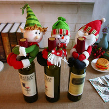 Load image into Gallery viewer, 2019 New Christmas Snowman Santa Claus Bottle Wine Bottle Cover Cover Dinner Table Christmas Decorations for Home Xmas Ornaments