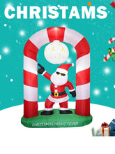 Load image into Gallery viewer, Christmas Arch Inflatable Santa Claus 2.4M Christmas Garden Decoration Venue Layout Christmas Arch Model Christmas Welcome Props