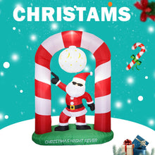 Load image into Gallery viewer, Christmas Arch Inflatable Santa Claus 2.4M Garden Decoration Venue Layout Welcome Props Xmas Arch Model Christmas Welcome Props