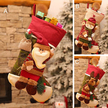 Load image into Gallery viewer, New Design Household Decoration Christmas Stockings Cute Candy Gift Bag Portable Santa Claus Christmas Decoration