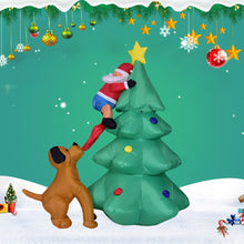 Load image into Gallery viewer, Climbing Tree Ornament Christmas Light Santa Claus Festival Led Cartoon Party Home Decor Night Inflatable Model Garden Dog Bit
