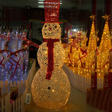 Load image into Gallery viewer, Christmas Snowman Decorations Christmas Luminous Rattan Weaving Decoration Hotel Window Santa Claus Decoration Snowman