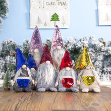 Load image into Gallery viewer, Unique Santa Claus Doll Sequin Faceless Swedish Doll Christmas Decorations Xmas Party Decorations For Home New Year Dinner Party