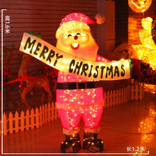 Load image into Gallery viewer, Christmas Luminous Old Man Welcome Santa Claus Hotel Window Decoration Christmas Tree Window Decoration Gift for Child