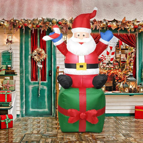 1.8m Santa Claus Inflatable Toy Outdoors Christmas Decor Yard Arch Ornament