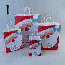 Load image into Gallery viewer, 20 Colours Marry Christmas Hand Paper Bag Multifuntion Christmas Santa Claus Snowman Gifts Elk Paper Bag With Handle 100pcs/lot