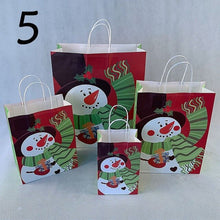Load image into Gallery viewer, 20 Colours Marry Christmas Hand Paper Bag Multifuntion Christmas Santa Claus Snowman Gifts Elk Paper Bag With Handle 100pcs/lot