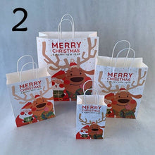 Load image into Gallery viewer, 20 Colours Marry Christmas Hand Paper Bag Multifuntion Christmas Santa Claus Snowman Gifts Elk Paper Bag With Handle 100pcs/lot