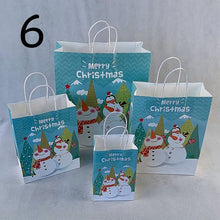 Load image into Gallery viewer, 20 Colours Marry Christmas Hand Paper Bag Multifuntion Christmas Santa Claus Snowman Gifts Elk Paper Bag With Handle 100pcs/lot