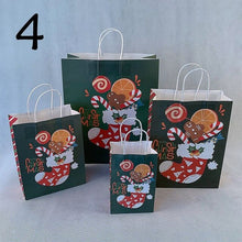 Load image into Gallery viewer, 20 Colours Marry Christmas Hand Paper Bag Multifuntion Christmas Santa Claus Snowman Gifts Elk Paper Bag With Handle 100pcs/lot