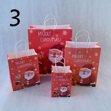 Load image into Gallery viewer, 20 Colours Marry Christmas Hand Paper Bag Multifuntion Christmas Santa Claus Snowman Gifts Elk Paper Bag With Handle 100pcs/lot