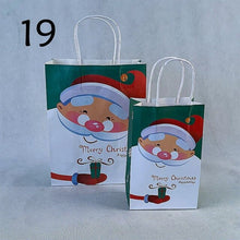 Load image into Gallery viewer, 20 Colours Marry Christmas Hand Paper Bag Multifuntion Christmas Santa Claus Snowman Gifts Elk Paper Bag With Handle 100pcs/lot