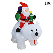 Load image into Gallery viewer, 2m Polar Bear Inflatable Santa Can Shake The Head Christmas Riding Polar Bear Garden Christmas Decoration Riding Polar Bear Sant