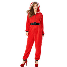 Load image into Gallery viewer, Fleece Kigurumi Christmas Santa Claus Mom kids Cosplay Costume Unisex Onesies Pajamas Jumpsuit for Halloween Christmas Party