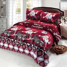 Load image into Gallery viewer, 4pcs Christmas Santa Claus Bedding Sets Christmas Decorations For Home 3D Printed Cotton Bedding Set Duvet Cover Bed Bedclothes