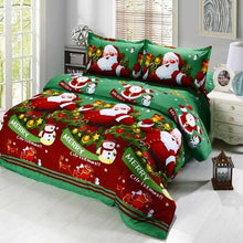 Load image into Gallery viewer, 4pcs Christmas Santa Claus Bedding Sets Christmas Decorations For Home 3D Printed Cotton Bedding Set Duvet Cover Bed Bedclothes