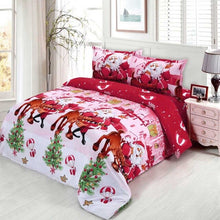 Load image into Gallery viewer, 4pcs Christmas Santa Claus Bedding Sets Christmas Decorations For Home 3D Printed Cotton Bedding Set Duvet Cover Bed Bedclothes