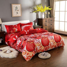 Load image into Gallery viewer, 4pcs Christmas Santa Claus Bedding Sets Christmas Decorations For Home 3D Printed Cotton Bedding Set Duvet Cover Bed Bedclothes