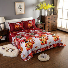 Load image into Gallery viewer, 4pcs Christmas Santa Claus Bedding Sets Christmas Decorations For Home 3D Printed Cotton Bedding Set Duvet Cover Bed Bedclothes