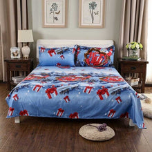 Load image into Gallery viewer, 4pcs Christmas Santa Claus Bedding Sets Christmas Decorations For Home 3D Printed Cotton Bedding Set Duvet Cover Bed Bedclothes