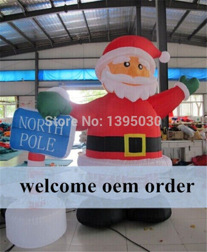 1pc 6m giant advertising inflatable Christmas santa clause balloon for Christmas ornament