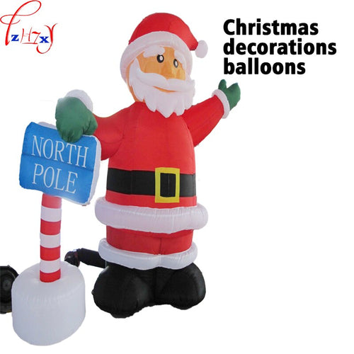 1pc 2.4M giant advertising inflatable Christmas santa clause balloon for Christmas ornament