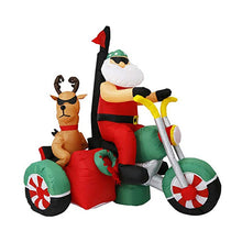 Load image into Gallery viewer, Giant Inflatable Toys Christmas Santa Claus Riding Motorcycle led Light New Year Party Props X&#39;mas Outdoor Decorations Ornaments
