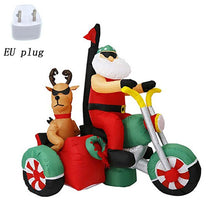 Load image into Gallery viewer, Giant Inflatable Toys Christmas Santa Claus Riding Motorcycle led Light New Year Party Props X&#39;mas Outdoor Decorations Ornaments