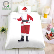 Load image into Gallery viewer, BOMCOM 3D Digital Printing Merry Christmas Santa Claus Happy Xmas Welcome Gesture Bedding Sets 100% Microfiber